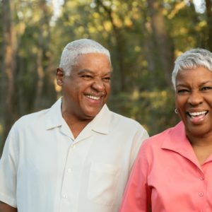 Elderly minority couple